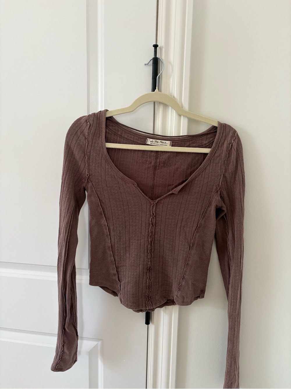Free People Mauve Long-Sleeve Top